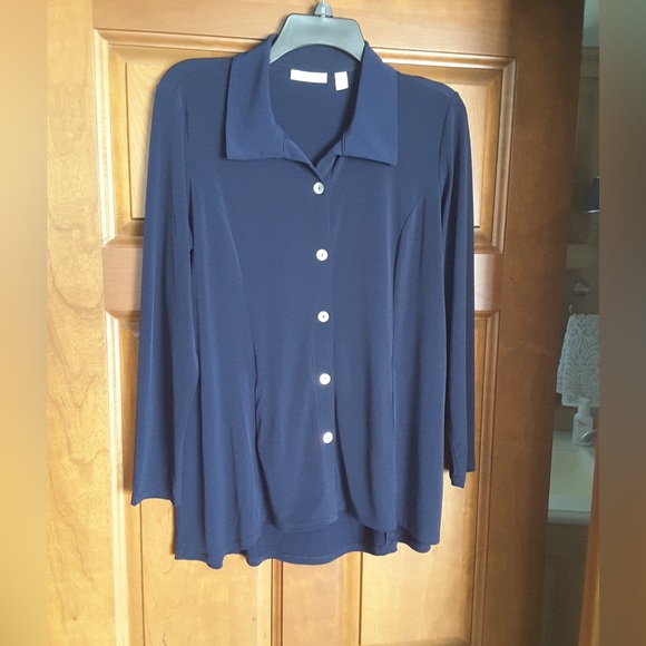 QVC SUSAN GRAVER button down blouse - Picture 1 of 3